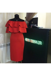  Элегантное платье с волонам	 артикул - Артикул: Ам9227-4	