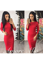  Трикотажное платье футляр	 артикул - Артикул: Ам9268-2	