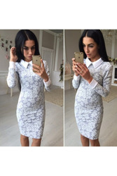  Классическое платье с воротником	 артикул - Артикул: Ам9269-2	