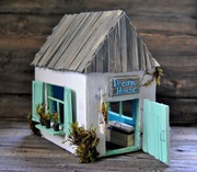 Домик-ночник в прованском стиле (Мятный)