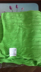 Плед вязаный полушерстяной