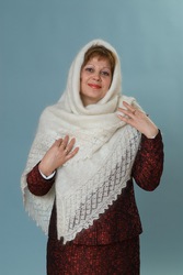 Пуховый платок (шаль)  