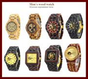 Наручные часы из натурального дерева,  мужские и женские,  ассортимент!